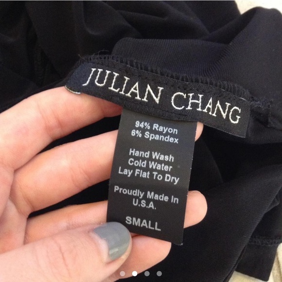 Julian Chang Black Cold Shoulder Top - Picture 9 of 9